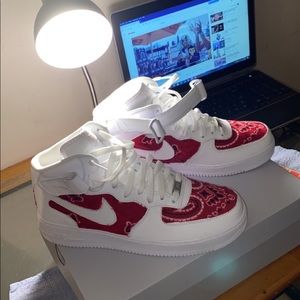 Mid Air Force ones. Bandana Custom